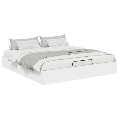 Letto ottomano Bianco 203 x 160 x 25 cm Legno ingegnerizzato