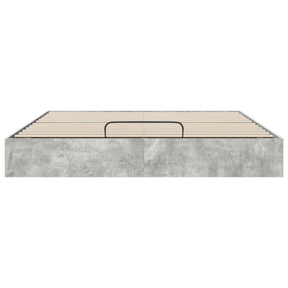 Letto ottomano Grigio Cemento 160 x 200 cm Legno ingegnerizzato