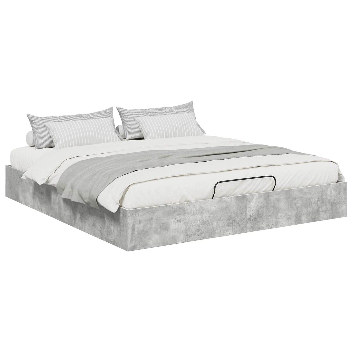 Letto ottomano Grigio Cemento 160 x 200 cm Legno ingegnerizzato