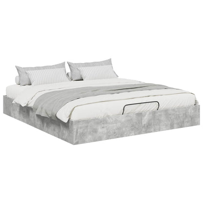 Letto ottomano Grigio Cemento 160 x 200 cm Legno ingegnerizzato