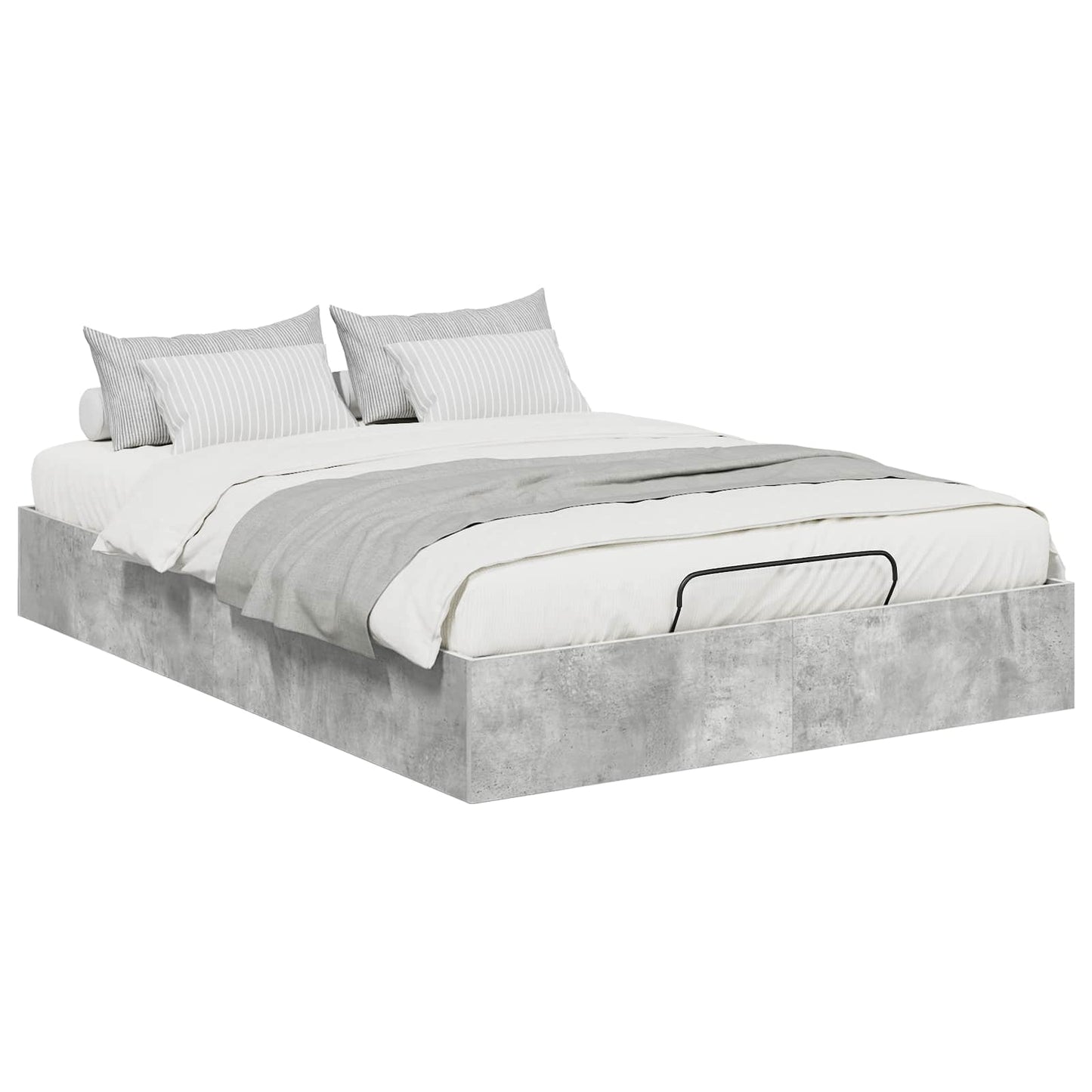 Letto ottomano Grigio Cemento 150 x 200 cm Legno ingegnerizzato