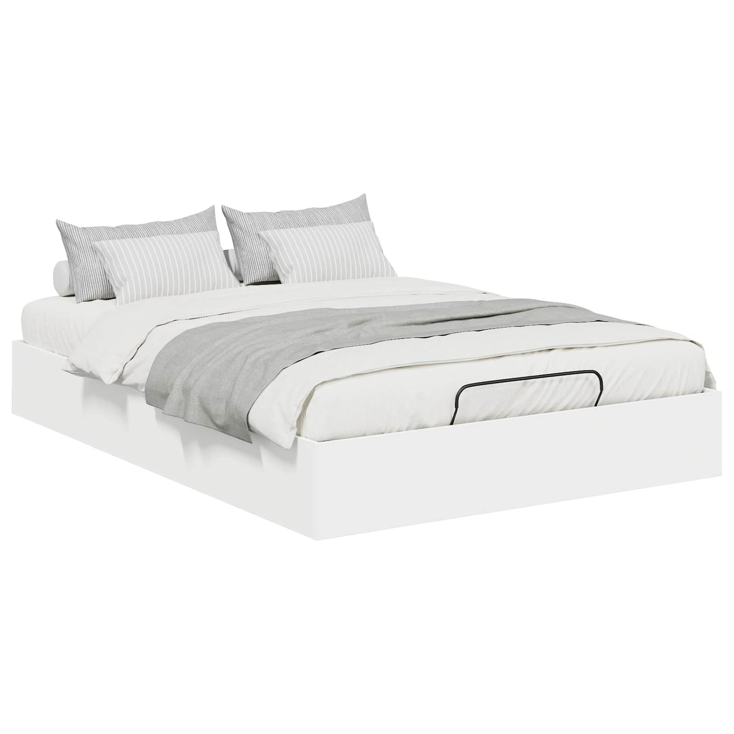 Letto ottomano Bianco 203 x 120 x 25 cm Legno ingegnerizzato