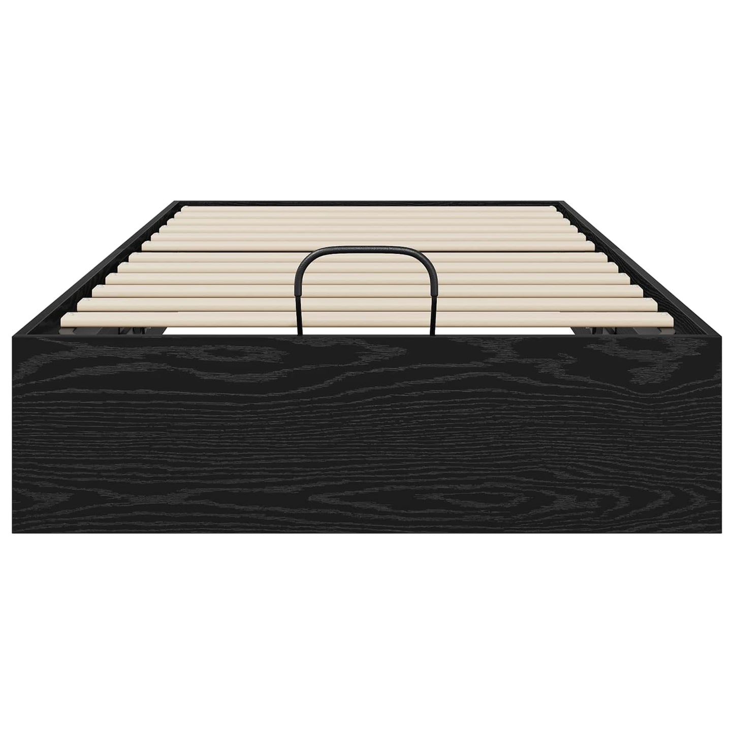 Letto ottomano con archiviazione Rovere Nero 203 x 100 x 25 cm