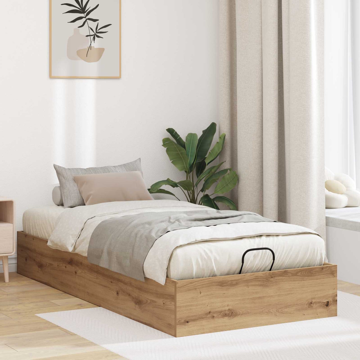Letto ottomano Rovere Artigianale 100 x 200 cm