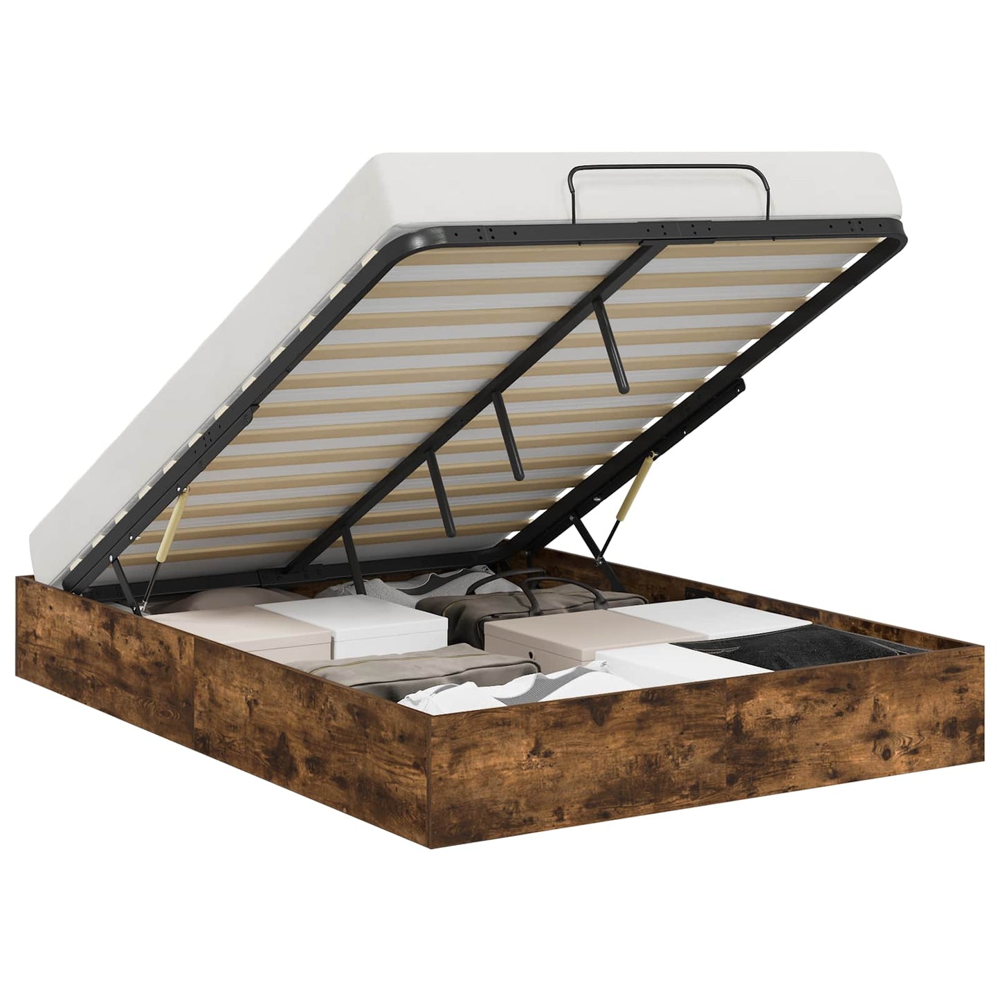 Letto ottomano Quercia Affumicata 193 x 140 x 25 cm