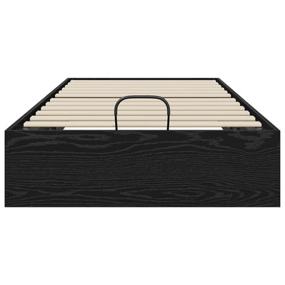 Letto ottomano con archiviazione Rovere Nero 193 x 90 x 25 cm