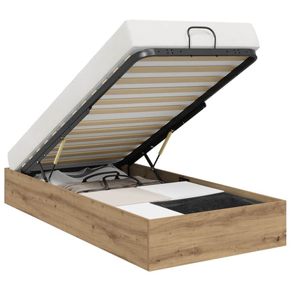 Letto ottomano con archiviazione Rovere Artigianale 90 x 190 cm