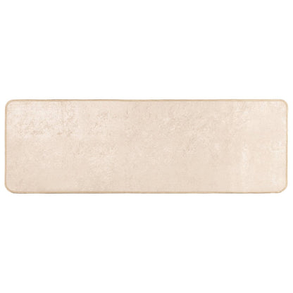 Runner Tappeto MARSA Crema 150 x 50 cm Poliestere e PVC