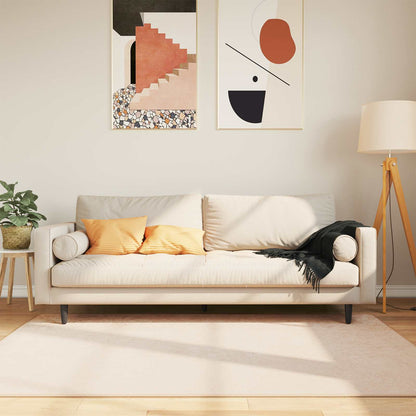 Runner Tappeto MARSA Crema 170 x 120 cm Poliestere e PVC