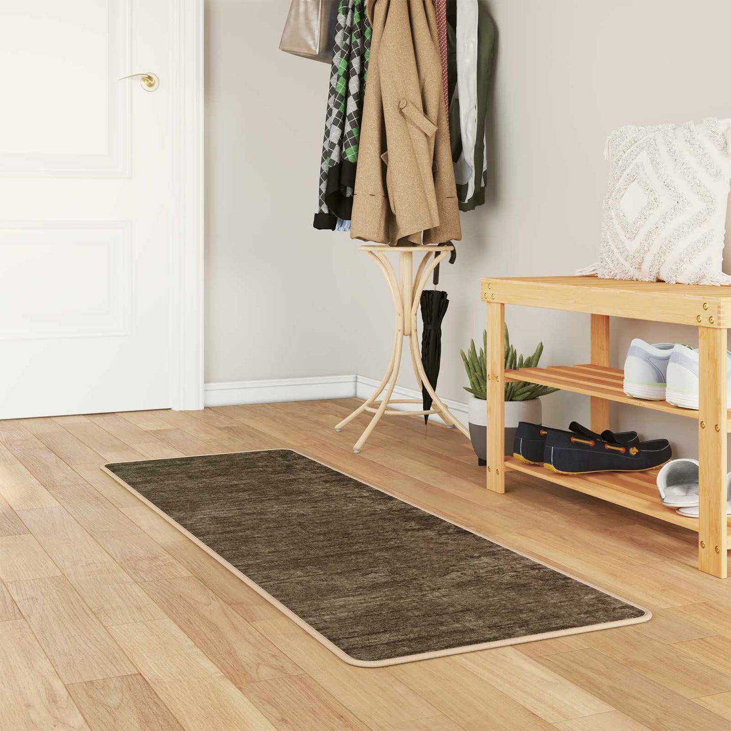Runner Tappeto MARSA Verde Foresta 150 x 50 cm Poliestere e PVC