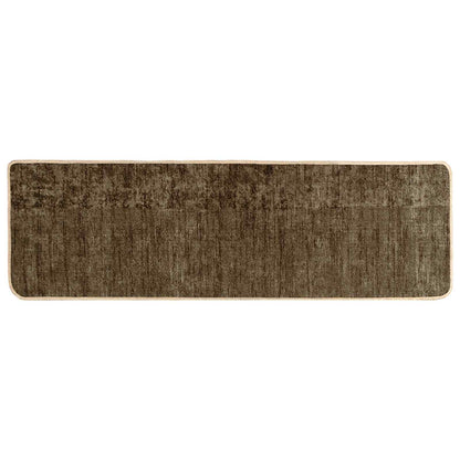Runner Tappeto MARSA Verde Foresta 250 x 80 cm Poliestere e PVC