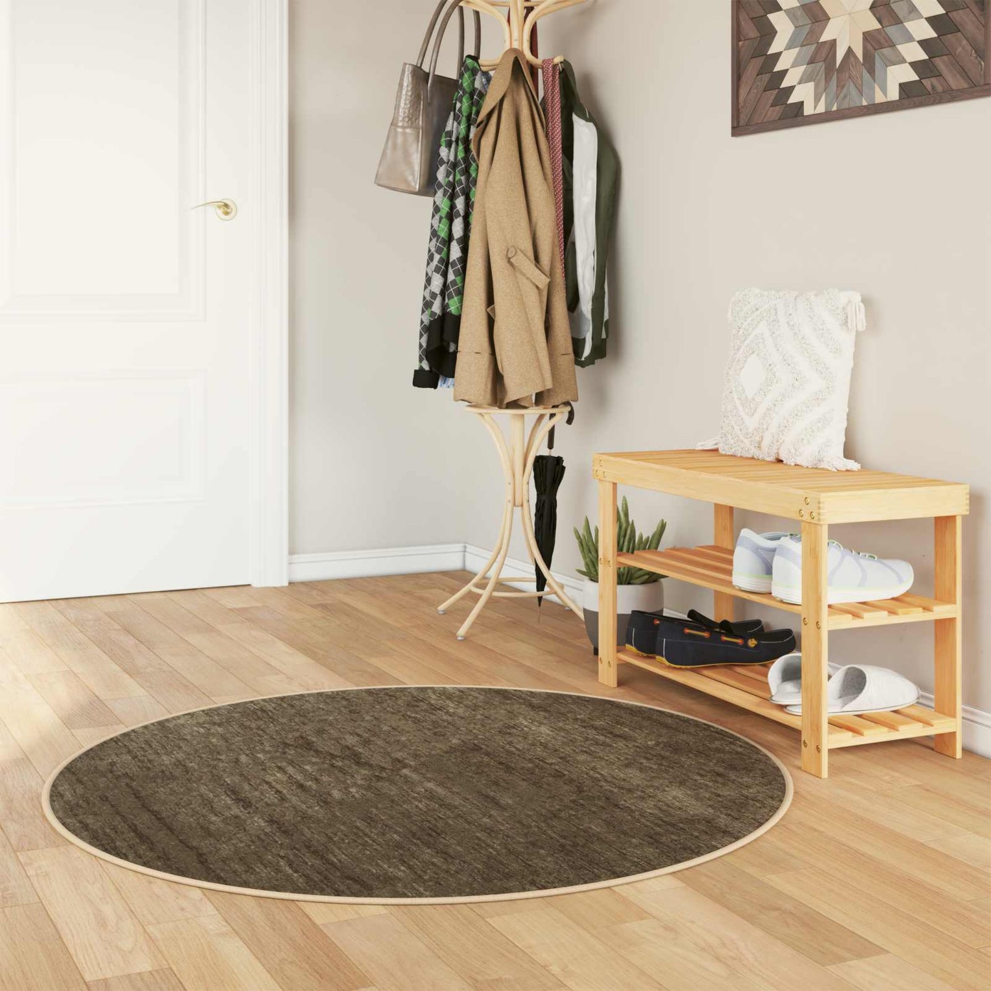 Runner Tappeto MARSA Verde Foresta Ã˜ 120 cm Poliestere e PVC