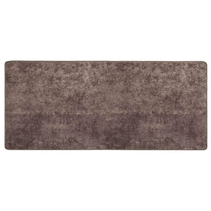 Runner Tappeto MARSA Grigio 200 x 80 cm Poliestere e PVC