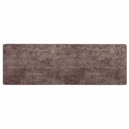 Runner Tappeto MARSA Grigio 250 x 80 cm Poliestere e PVC