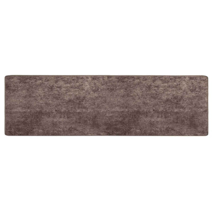 Runner Tappeto MARSA Grigio 350 x 80 cm Poliestere e PVC