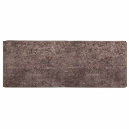 Runner Tappeto MARSA Grigio 250 x 100 cm Poliestere e PVC
