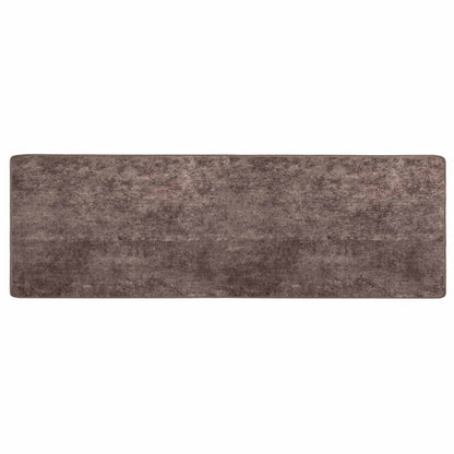 Runner Tappeto MARSA Grigio 300 x 100 cm Poliestere e PVC