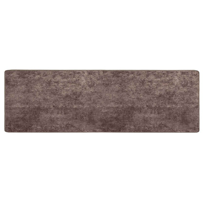 Runner Tappeto MARSA Grigio 350 x 100 cm Poliestere e PVC