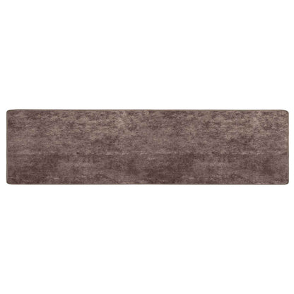 Runner Tappeto MARSA Grigio 400 x 100 cm Poliestere e PVC