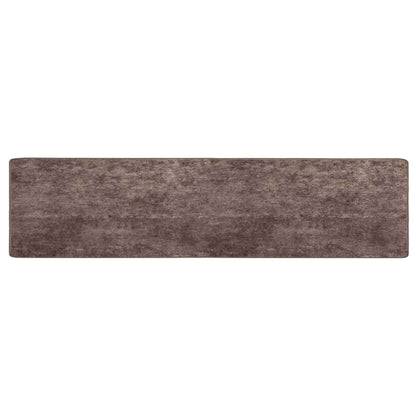 Runner Tappeto MARSA Grigio 450 x 100 cm Poliestere e PVC