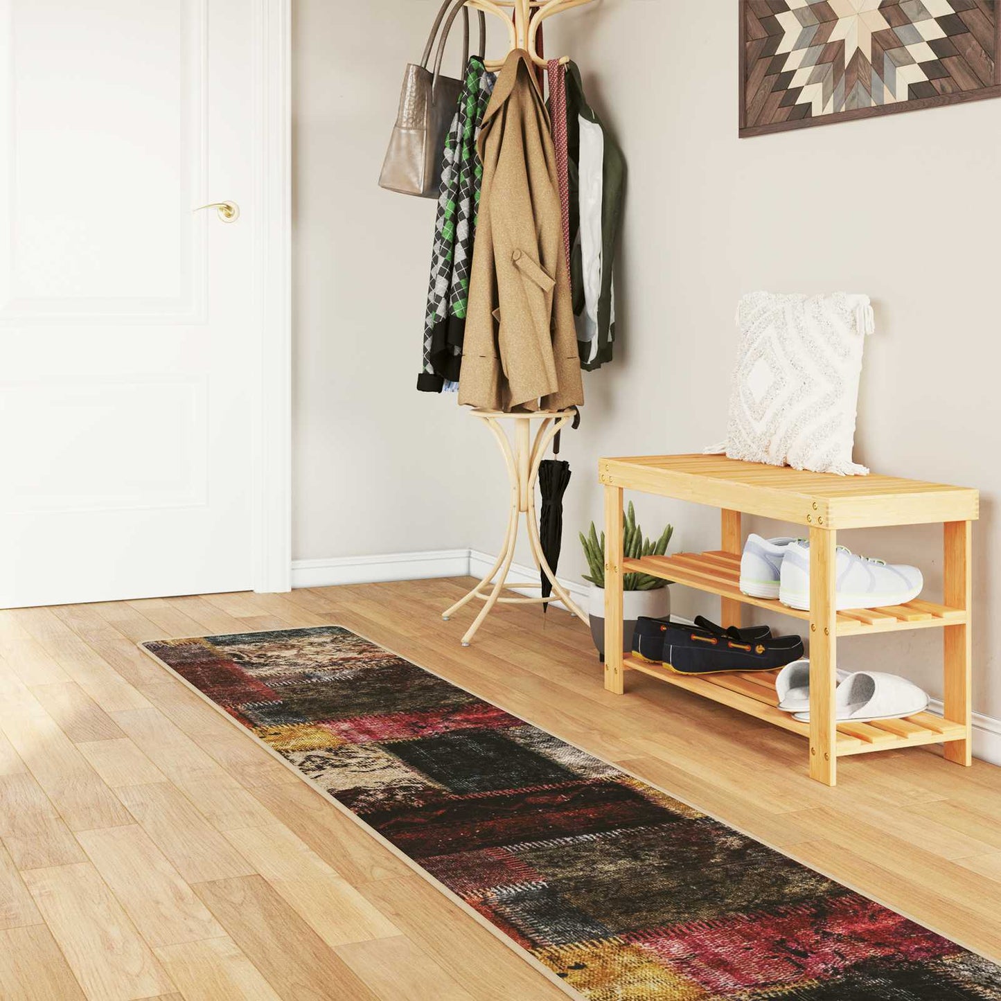 Runner Tappeto MARSA Multicolore 250 x 50 cm Poliestere e PVC