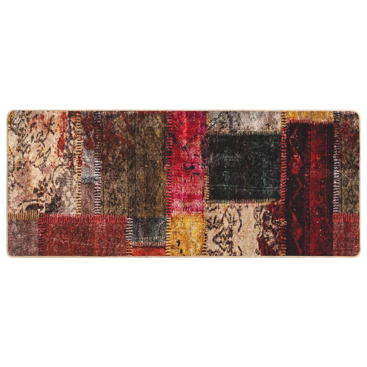 Runner Tappeto MARSA Multicolore 200 x 100 cm Poliestere e PVC