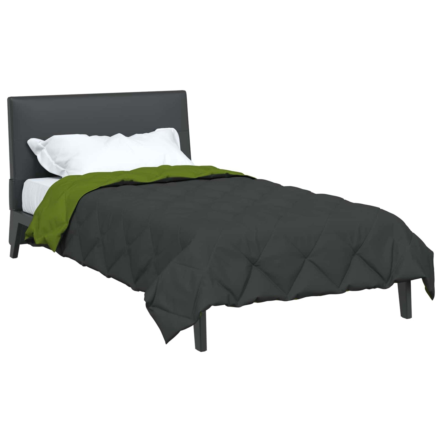 Duvet Estivo Verde e Antracite 200 x 140 cm Microfibra