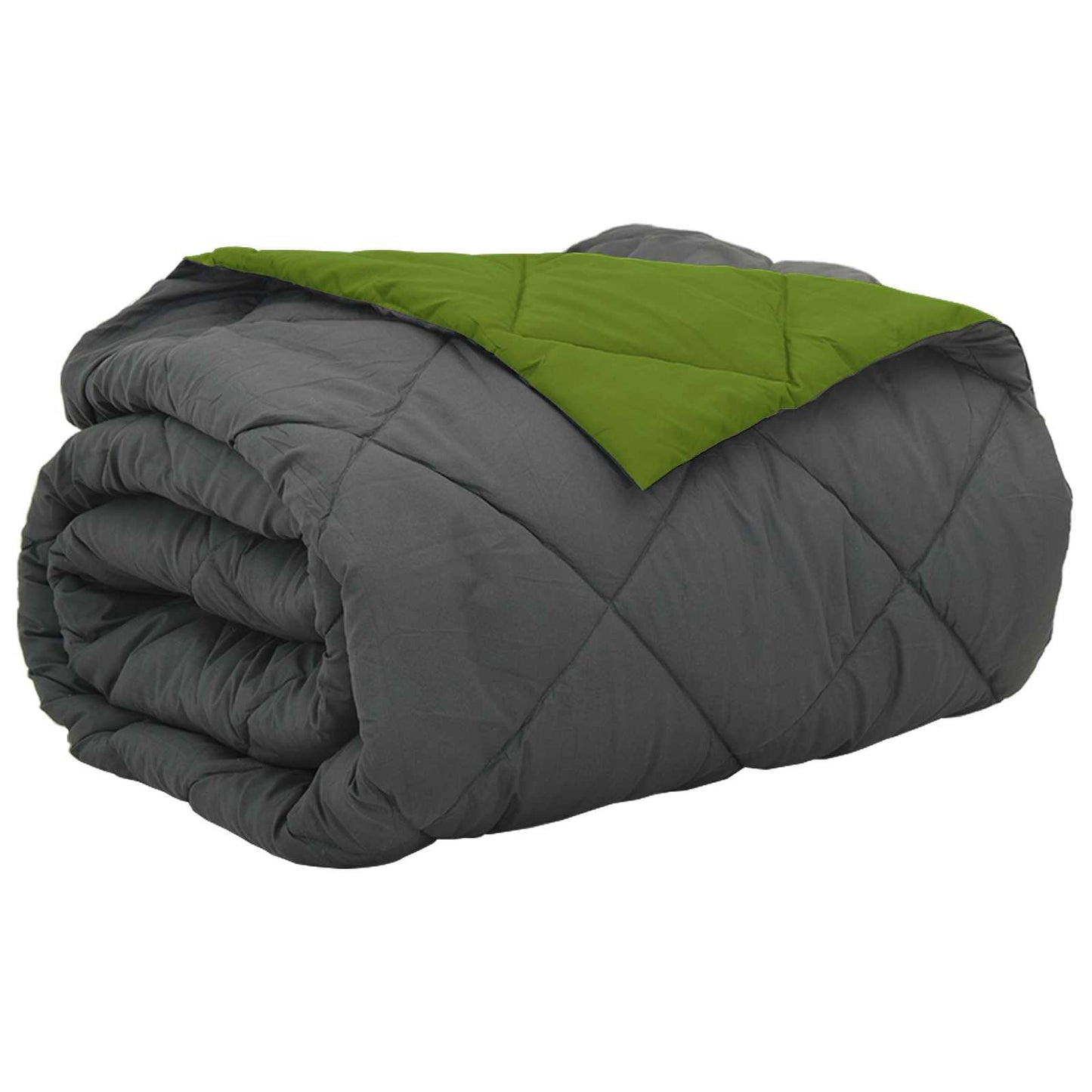 Duvet Estivo Verde e Antracite 240 x 200 cm Microfibra