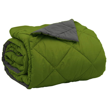 Duvet Estivo Verde e Antracite 240 x 200 cm Microfibra