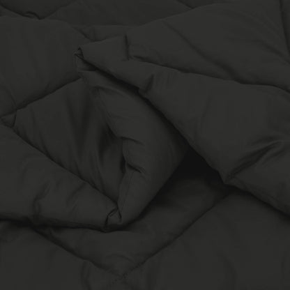 Duvet Estivo Nero 220 x 140 cm Microfibra