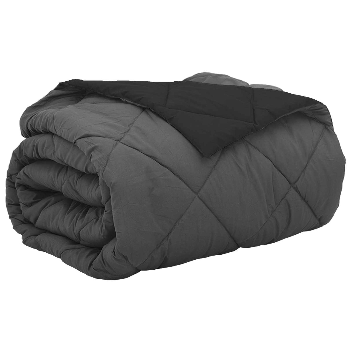 Duvet Estivo Nero e antracite 200 x 200 cm Microfibra
