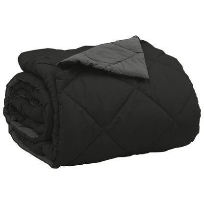 Duvet Estivo Nero e antracite 240 x 200 cm Microfibra