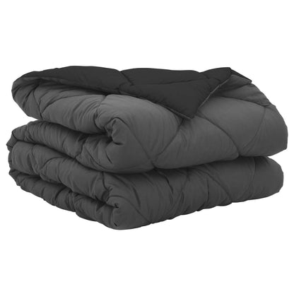 Duvet Estivo Nero e antracite 220 x 140 cm Microfibra