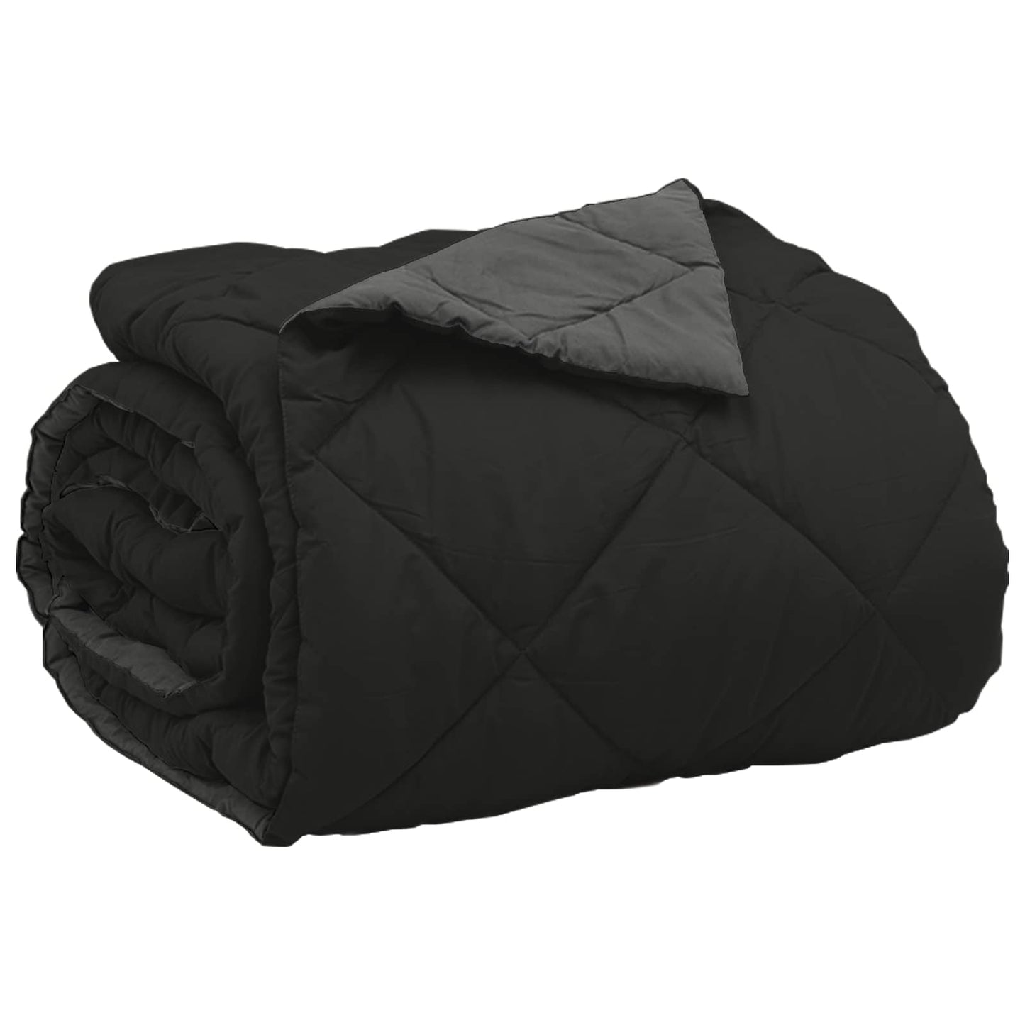 Duvet Estivo Nero e antracite 220 x 260 cm Microfibra