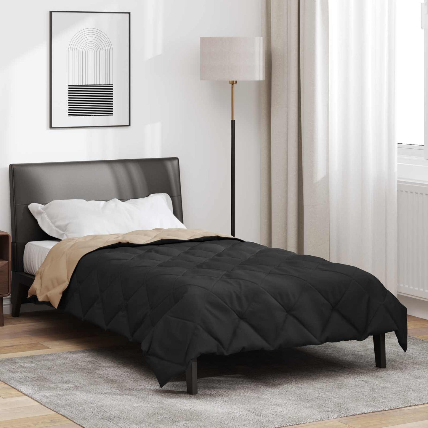 Duvet Estivo Nero e Talpa 220 x 135 cm Microfibra