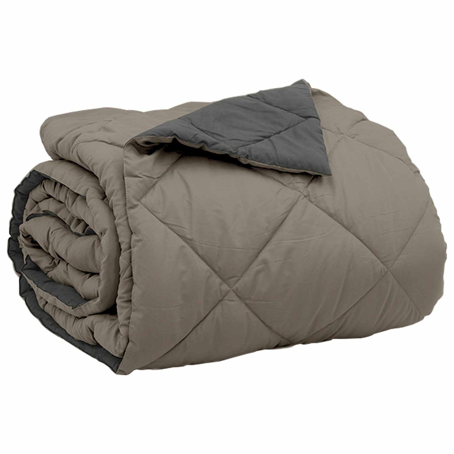 Duvet Estivo Grigio chiaro e Antracite 220 x 240 cm Microfibra