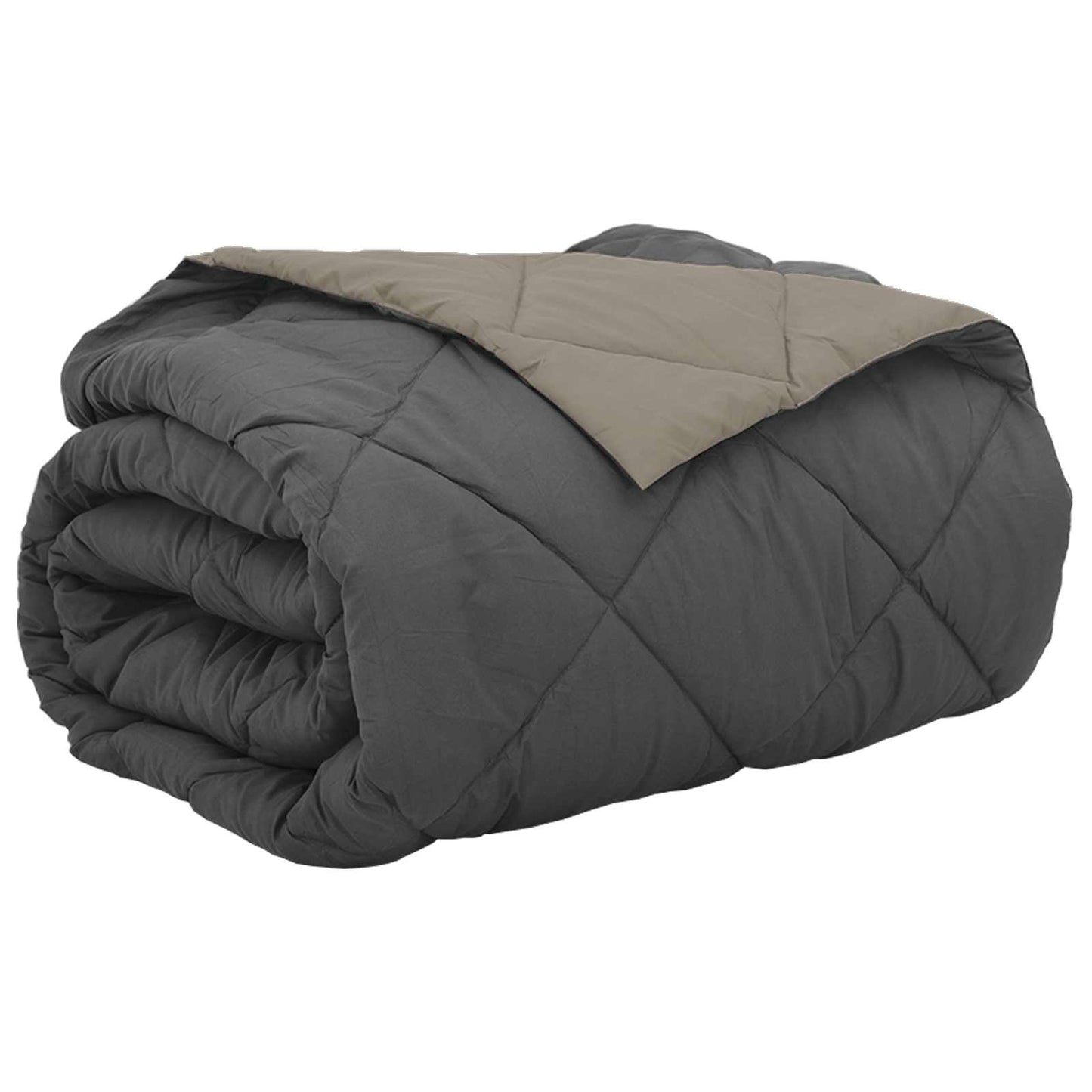 Duvet Estivo Grigio chiaro e Antracite 240 x 260 cm Microfibra