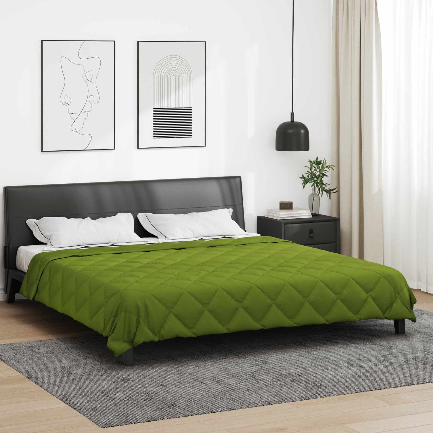 Piumone Completo Annuale Verde 220 x 260 cm Microfibra