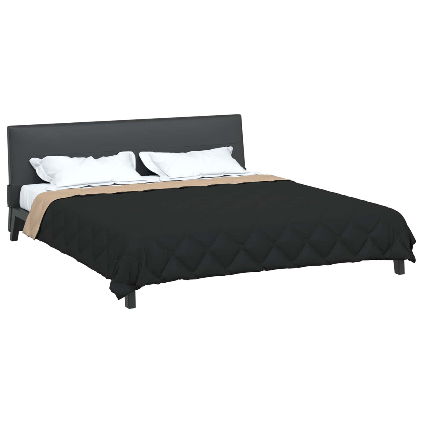 Piumone Completo Annuale Nero e Talpa 220 x 200 cm Microfibra