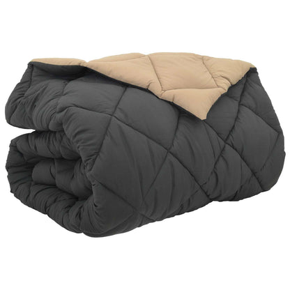 Duvet Invernale Antracite e Talpa 200 x 200 cm Microfibra