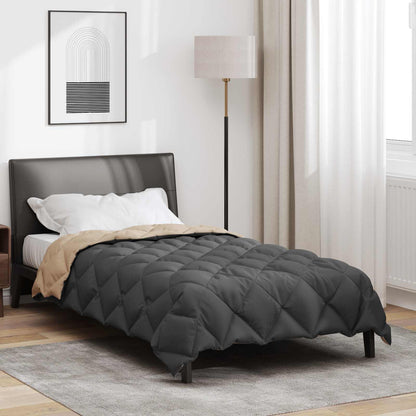 Duvet Invernale Antracite e Talpa 220 x 135 cm Microfibra