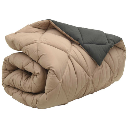 Duvet Invernale Antracite e Talpa 220 x 140 cm Microfibra