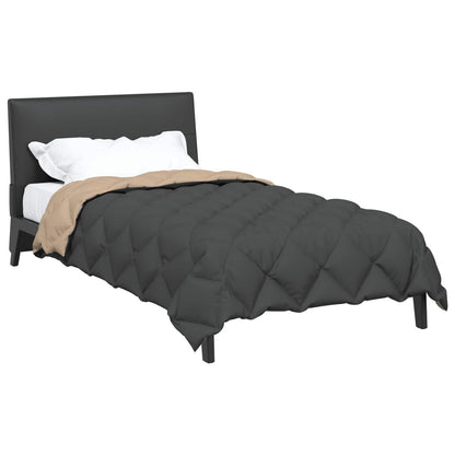 Duvet Invernale Antracite e Talpa 220 x 140 cm Microfibra