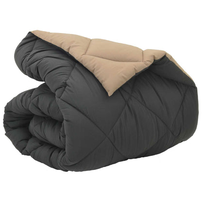 Duvet Invernale Antracite e Talpa 220 x 155 cm Microfibra