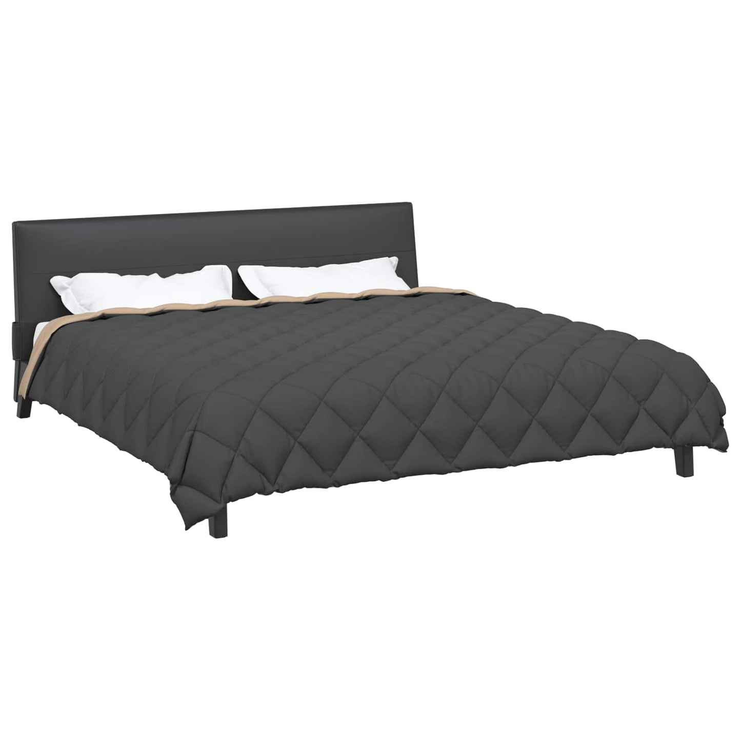 Duvet Invernale Antracite e Talpa 220 x 240 cm Microfibra