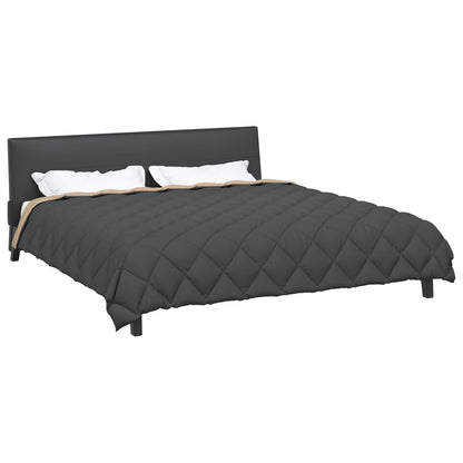 Duvet Invernale Antracite e Talpa 220 x 240 cm Microfibra