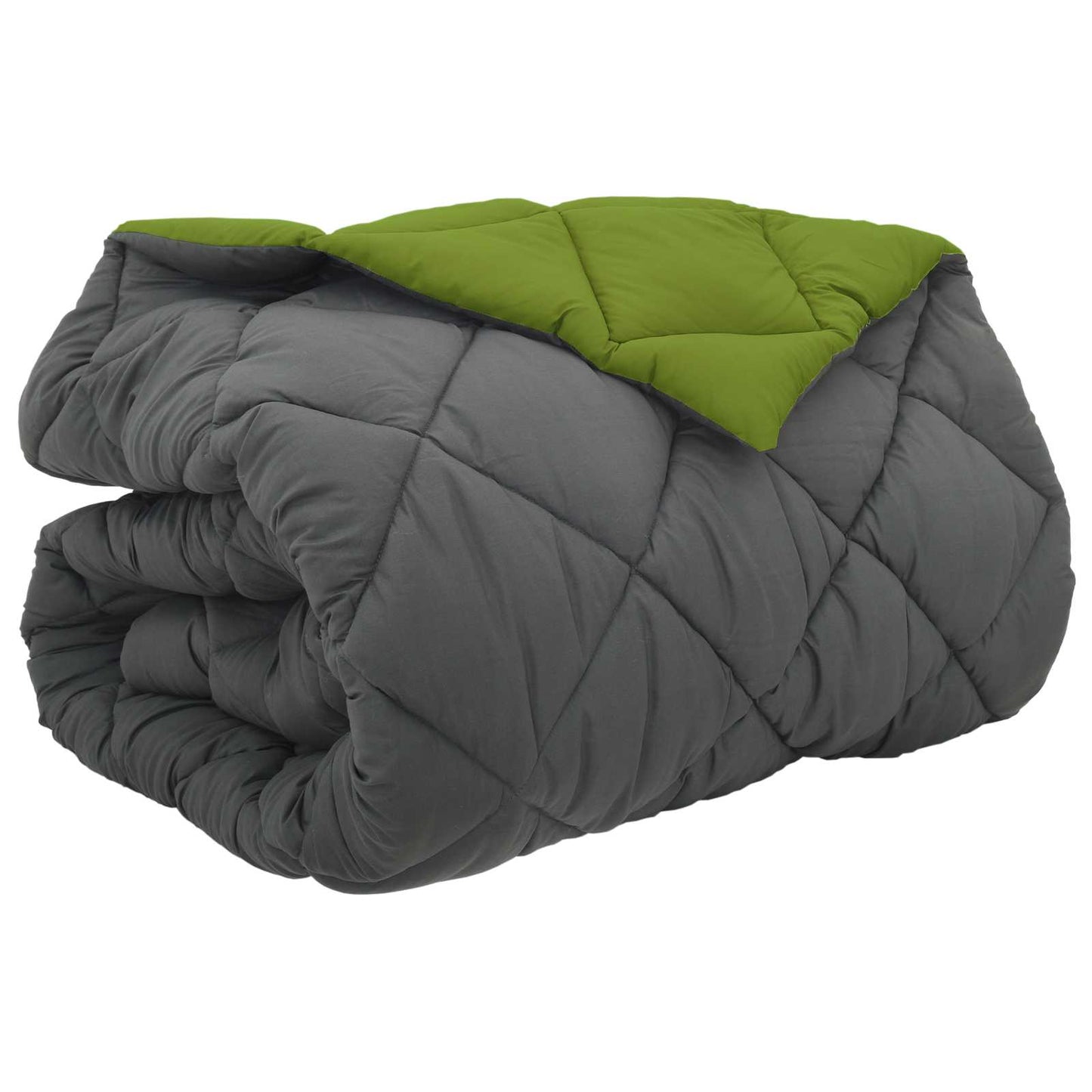 Duvet Invernale Verde e Antracite 240 x 200 cm Microfibra