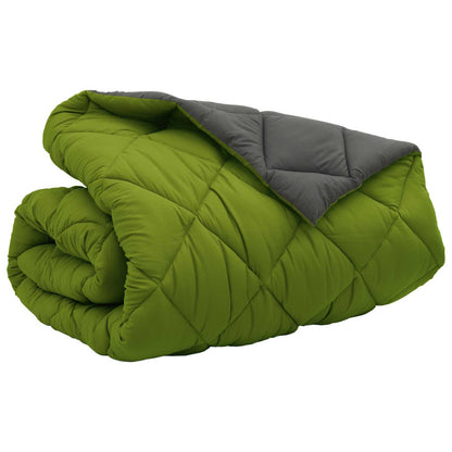 Duvet Invernale Verde e Antracite 240 x 200 cm Microfibra