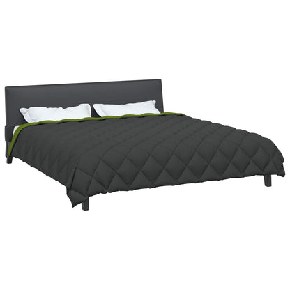 Duvet Invernale Verde e Antracite 240 x 200 cm Microfibra