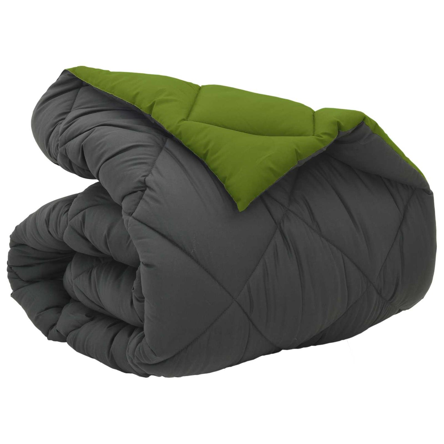 Duvet Invernale Verde e Antracite 220 x 140 cm Microfibra